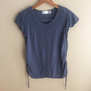 Embroided Tie Top